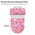 thumbnail image 5 of Renewold Fashion Toilet Lid Cover Round with Elastic Bottom Valentine's Day Decorations Colorful Hearts Toilet Lid Dust Cover and Toilet Tank Lid Cover Set of 2, 5 of 6