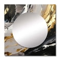 thumbnail image 2 of Designart "Fantasies Of Prosperity Black And Gold I" Abstract Painting Square Mirror For Wall Decor - Large Gold Square Printed Wall Mirror Art - Wall Mounted Square Large Mirror, 2 of 5
