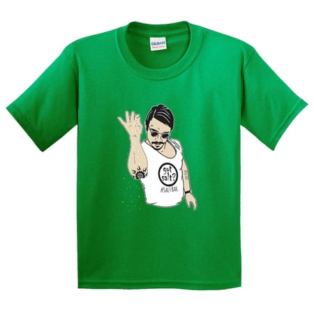 Got Salt - Trendy USA 632 - Youth T-Shirt Salt Bae Meme Got Salt? Small Kelly Green