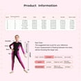 thumbnail image 7 of YONGHS Kids Girls Unitard Long Sleeve Zipper Metallic Skating Dance Jumpsuit Full Body Bodysuit Royal Blue 6, 7 of 7