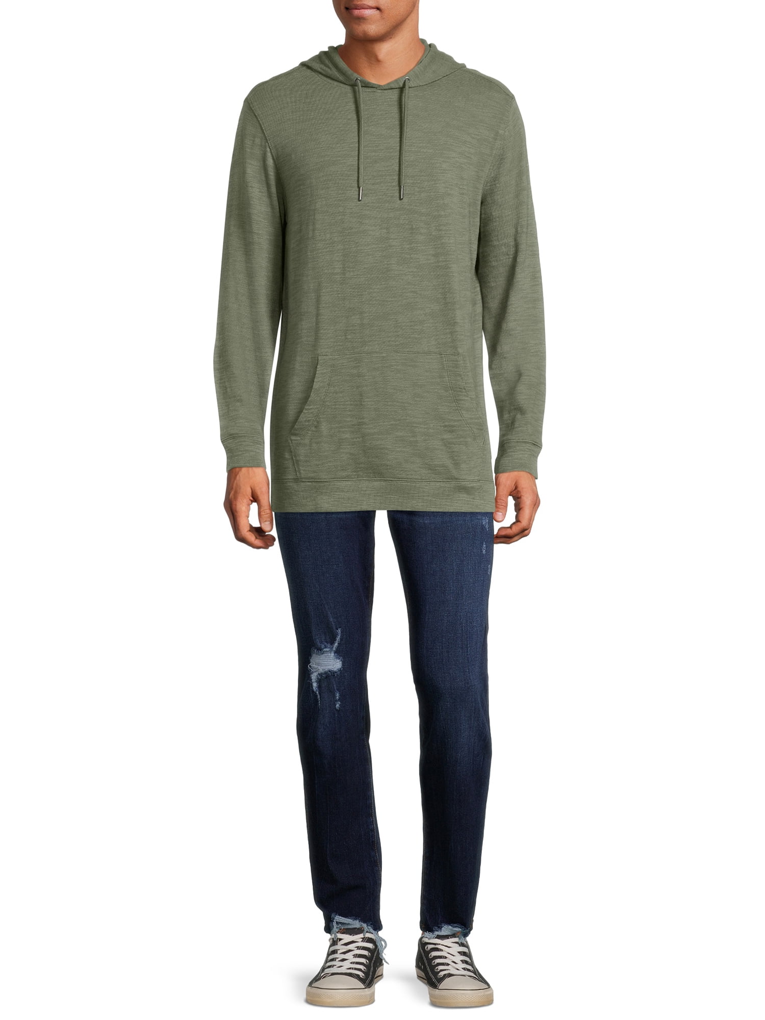 George men's short shop sleeve elongated slub hoodie