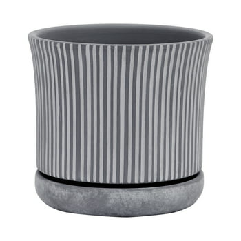 Better Homes & Gardens Pottery 6" Ballaro Round Ceramic er, Grey