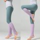 thumbnail image 2 of Calcetines hasta la rodilla latinos de punto acanalado para mujeres y niñas, calentadores de piernas con estribo de danza de Ballet, 2 of 5