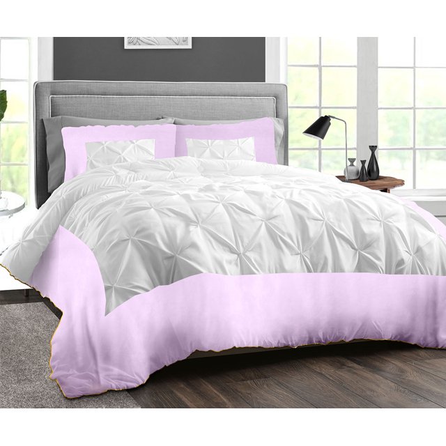 Super King Dual Tone Half Pinch Lilac Luxurious Comforter with