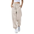 thumbnail image 1 of Pantalones deportivos Gvraslvet para mujer, cintura alta, cintura alta, negros, 1 of 4