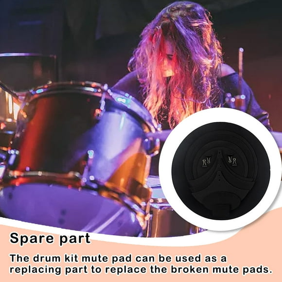 14 Pieces/Set Cymbal Drum Kit Mute Pads Detachable Elastic Supply Sound Insulation Percussion Drumming Instrument Replacement Part Silencers Drummer