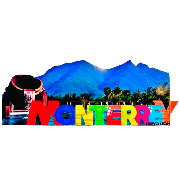 Monterrey Mexico Imanes Para Refrigerador Souvenirs Recuerdo Turistico Pueblitos Magicos Playas MDF 3 mm Mexicanitas Iman para Refrigerador