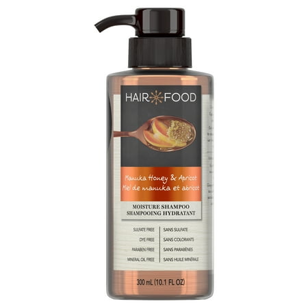 - Hair Food Manuka Honey & Apricot Sulfate Free Shampoo, 10.1 fl oz Dye Free Moisturizing