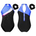 thumbnail image 3 of iiniim Kids Girls Ballet Dance Outfit Shiny Rhinestone Camisole with Hair Band Gymnastic 6-16 Royal Blue 16, 3 of 7
