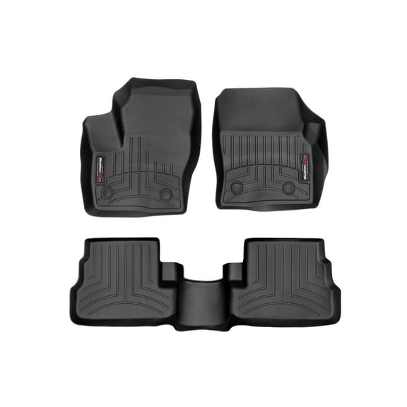 WeatherTech Custom Fit FloorLiners compatible with 2017-2019 Lincoln MKC - 1st & 2nd Row, Black