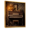 thumbnail image 2 of Designart "Rustic Melodies Of The Vintage Piano" Music Floater Framed Canvas Art Print, 2 of 5