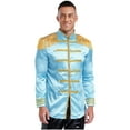 thumbnail image 2 of Eandarui Men's Halloween SGT Sergeant Pepper Costume Jacket Fancy Dress Hippie Music Star 1960s Shirt Light Blue XXL, 2 of 7