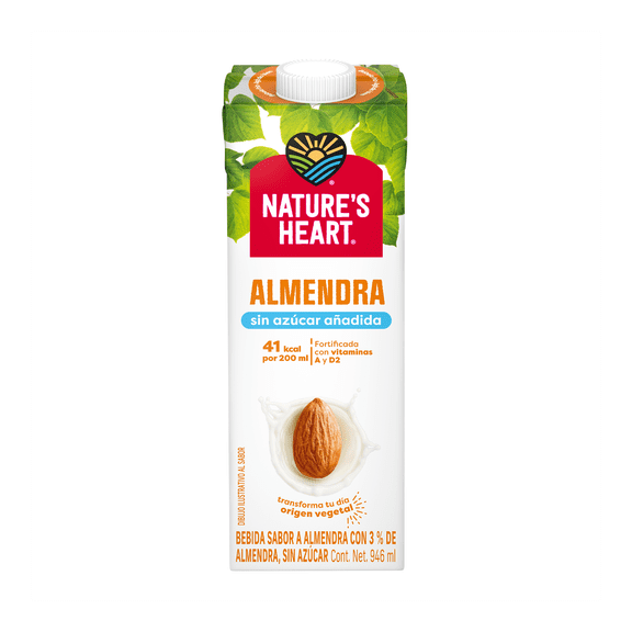 Bebida vegetal Nature's Heart sabor almendra sin azúcar 946 ml