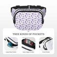 thumbnail image 5 of Kdxio Lavender Flowers Crossbody Double Layer Waist Bag Belt Bag for Unisex Fanny Pack Fashion Waist Packs for Hiking Running Shopping Traveling, 5 of 9