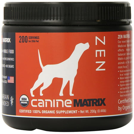 Zen Calming Organic Mushroom Supplement, Focus and reduced tension; Useful training aid for dogs that are being actively sport trained; Increase positive focus; Calms anxious dogs, by Canine