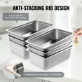 thumbnail image 4 of KFFKFF 6 Set Hospitality Trays, Comprehensive Anti-Stick Steam Tray, 0.8mm Durable Stainless Steel Dining Hall Steam Table Tray, 6-Inch Depth Professional Table Tray, 4 of 9