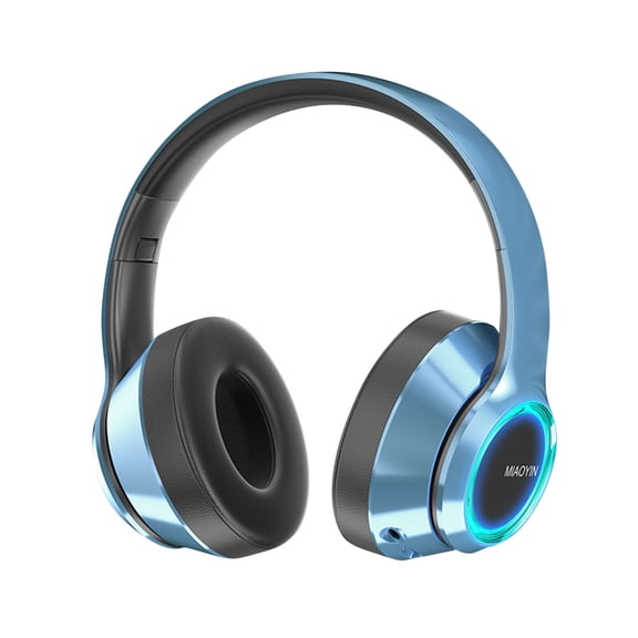 Wireless Over-Ear Bluetooth Headphones with Charging Cable, Noise Isolating, Up to 36 Hours Battery, Foldable Lightweight Design, Microphone for iPhone Android