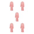 thumbnail image 3 of yingyy 1/2/3/5 Femmes Printemps Style Décontracté Ouvert devant Vêtements de Nuit Filles Simple Robe de Nuit à Manches Longues Vêtements de Pyjama Maison Rose m 5 Pcs, 3 of 6