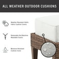 thumbnail image 3 of Crosley Furniture Capella 2Pc Outdoor Wicker Ottoman Set Creme/Brown - 2 Ottomans, 3 of 3