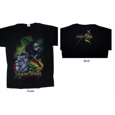 Bob Marley Reggae Rasta Soldier of Jah US Screen Printed Cotton Hip Hop  T-Shirts - Gifts