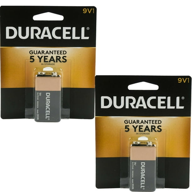 Duracell 9V Batteries Alkaline Copper Top Long lasting (2 Pcs