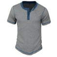 thumbnail image 1 of Birdeem T-Shirt à Manches Courtes Décontracté Mode Col Rond Boutons Blouse, 1 of 11