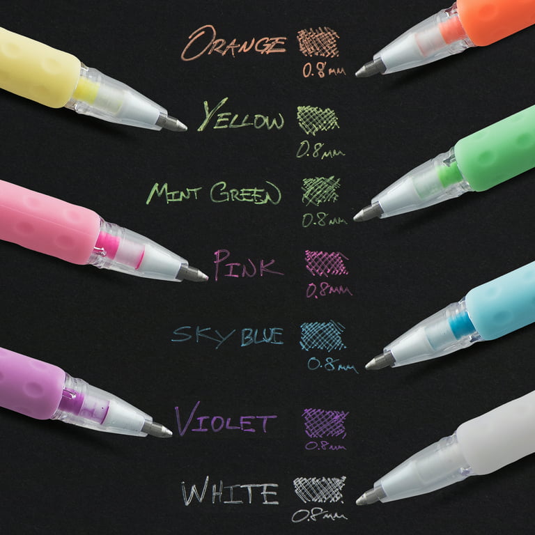 Pentel Milky Pop Gel Pen, 0.8mm, Assorted Colors, Pack of 8 