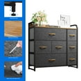 thumbnail image 5 of YITAHOME 7-Drawer Fabric Dresser, Dark Gray Storage Tower with Wooden Top Shelf for Adults', 5 of 8