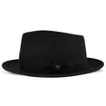 thumbnail image 2 of Walrus Hats Compass Black Diamond Crown Fedora – 100% Australian Wool Felt Hat with Grosgrain Band & Walrus Logo Pin – Stylish Unisex Fedora, 2 of 7
