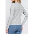 thumbnail image 4 of Women's Soft 4x4 Cable Knit Pullover Sweater with Round Neck, 4 of 5