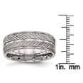 thumbnail image 5 of Titanium Polished Grooved Ring, 5 of 7