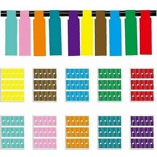 Cable Labels, 10 Colors 300 Pieces Self-Adhesive Cable Labels ...