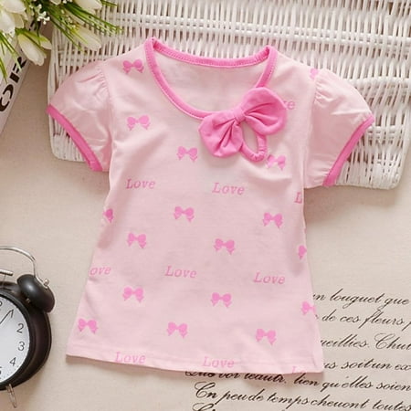 

Summer Newborn T-Shirt Casual Cute Baby Girls Soft Cotton Tops Kid Toddler Short Sleeve T-shirts Kids Clothing