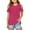 Hot Pink, variant on Tiijoy Toddler Girls Crew Neck Cold Shoulder Tee Top Solid Color Short Sleeve T-Shirt, Sizes 3-4