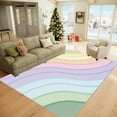thumbnail image 2 of 3'x5' carpet non slip grip carpet pads area rug fluffy area rug modern striped area rug, 2 of 10