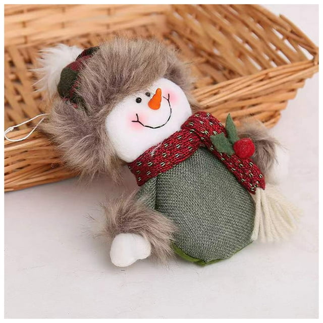 Christmas Hanging Plush Ornament for Holiday Xmas Fireplace Party Decoration Ornament for Home Inside Snowman Plush Perfect Holiday Decoration Christmas Plush Ornament for Home for Christmas  Snowman