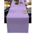 thumbnail image 2 of Purple Cotton Linen Small Table Runner 13 x 60 inch Modern Pure Lavender Purple Non-slip Rectangular Dining Table Decor for Wedding Party Holiday Dinner, 2 of 8