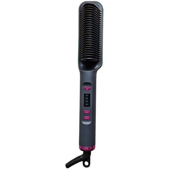 Hair Straightener Brush Hair Straightener Comb Anti-Scald Hair Straightening Brush Fast Heating Ceramic,Best Choice (Color : Gray, Size : 27 * 4.5cm)