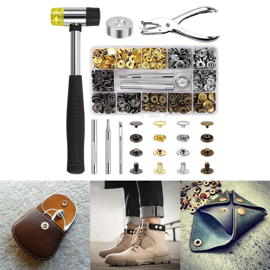 Metal Snaps Button with Punch Tools for Sewing1eatherCraft Jackets Clothing
