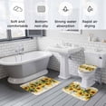thumbnail image 5 of Sunflower Bath Mat 3 Piece Bathroom Rug Set, Yellow Spring Floral Summer Botanical Rustic Non Slip Bath Rug Contour Mat and Toilet Lid Cover, Absorbent Shower Mats Soft Bath Rugs and Mats Sets, 5 of 8