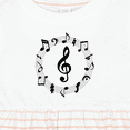 thumbnail image 4 of Inktastic Music Notes Girls Baby Dress, 4 of 5