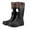Black, variant on Rain Boots For Men Women Comfortable Mid High Calf Rubber Outdoor Hiking Camping Adventure Footwear Rain Shoes Brown,29/200mm