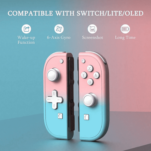 Nintendo Switch Joy-Con Pair,Joy-Con Controller Nintendo-Switch Replacement-Pink and Blue