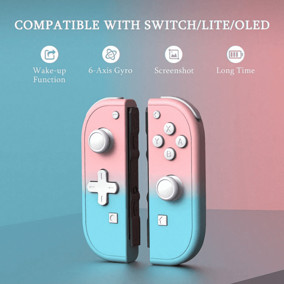 Nintendo Switch Joy-Con Pair,Joy-Con Controller Nintendo-Switch Replacement-Pink and Blue