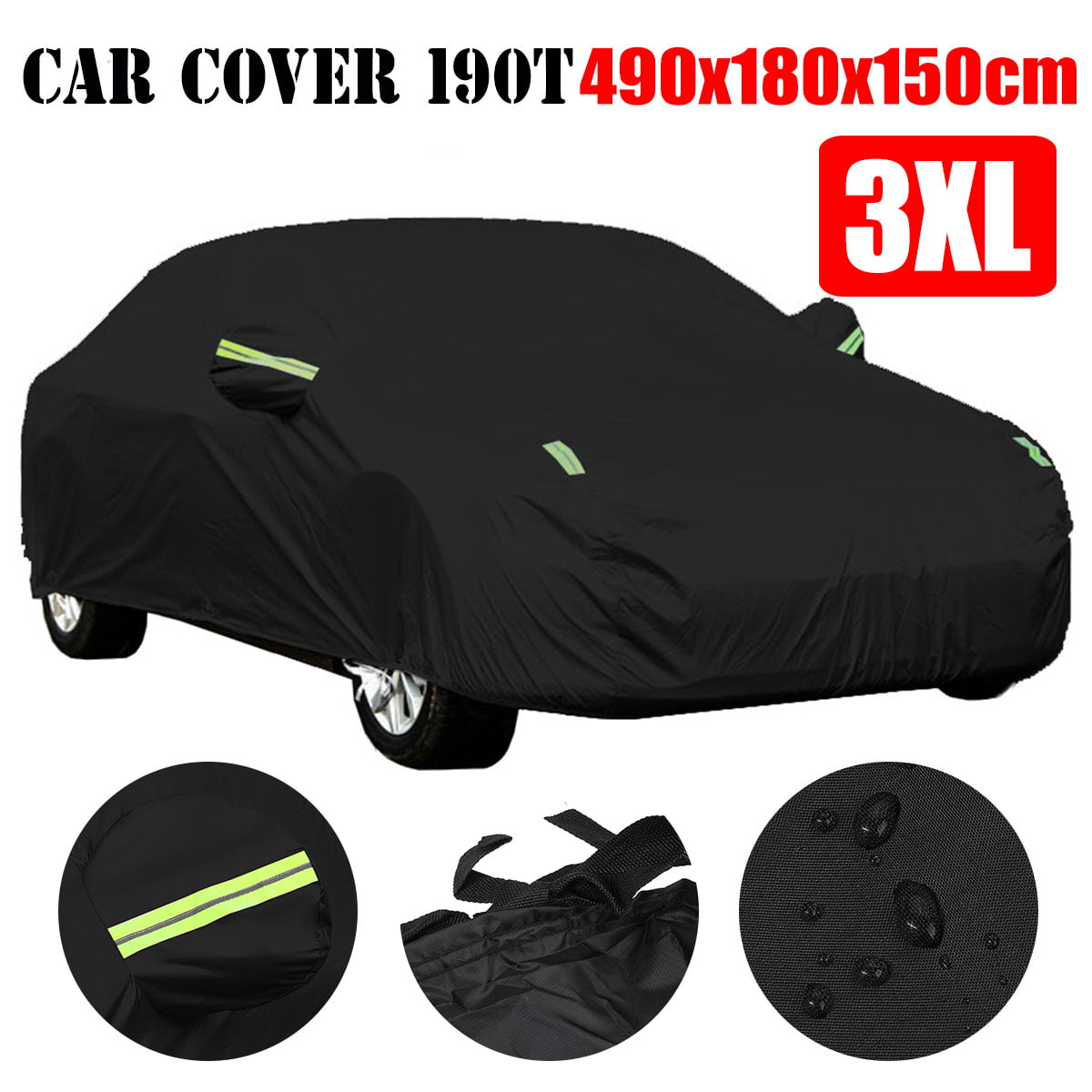 Heavy Duty Car Cover Waterproof All Weather ,Universal Outdoor Full Car