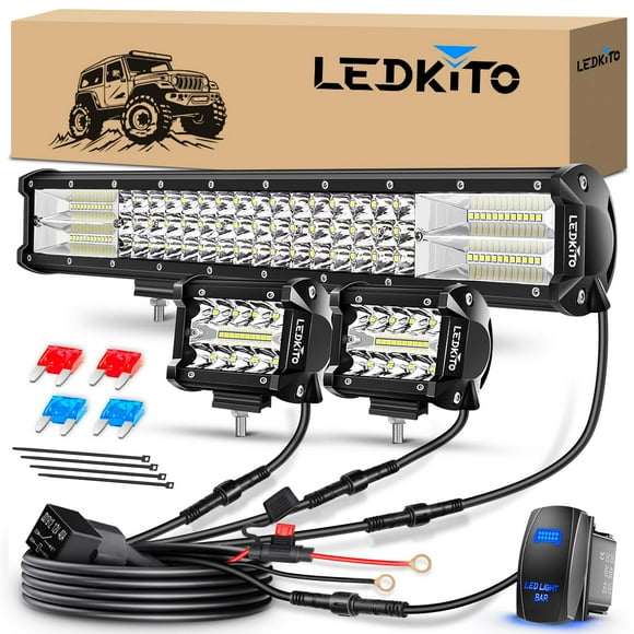 Kit de barras de luz LED y cápsulas LEDKITO de 20 pulgadas para todoterreno