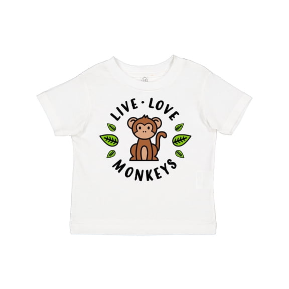 Inktastic Live Love Monkeys Boys or Girls Toddler T-Shirt
