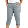 thumbnail image 2 of Besolor Womens Plus Size Capris with Pockets High Elastic Waist Cinch Bottom Pants Casual Athletic Workout Capri Trousers, 2 of 7