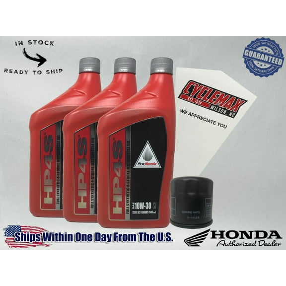Cyclemax Full Synthetic HP4s Oil Change Kit compatible with 2019-2025 Honda CB500F