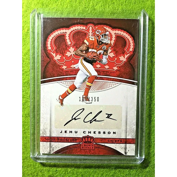 JEHU CHESSON AUTO ROOKIE CARD RC #/350 CHIEFS AUTOGRAPH 2017 Panini CROWN ROYALE